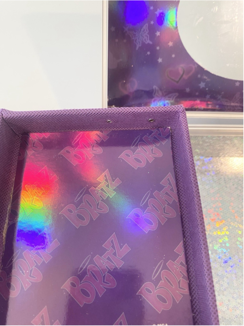 Bratz Townley Girl Makeup Train Case Purple Glitter Vanity Storage Case Only - Picture 5 of 9